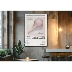 Deftones Adrenaline Album Poster Alternative Metal Album Cover Print 90s Nu Metal Tracklist Wall Art Moody Room Decor Band Fan Gift