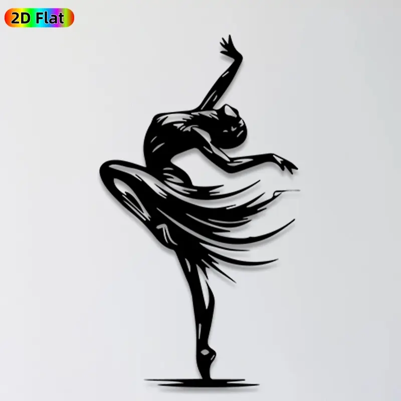 1pc Ballerina Metal Wall Art, Graceful Ballerina Statue Mural, Ideal Gift for Christmas, New Year, Dance Decor Enthusiasts, Powder-Coated Metal Wall Decor Wall Sculptures, Perfect for Living Room Wall & Garden Fence, Elegant Home Decor