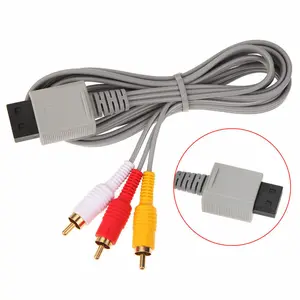 Wii RCA Cable Cord Audio Video AV Composite 3 RCA Cable for Nintendo Wii U Accessories Console