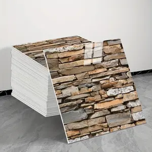 20pcs Marble Texture Vintage Rock Self-Adhesive Vinyl Wall Stickers, Waterproof Easy Cut, Kitchen Bathroom Dining Room Decor, 19.38 Sq Ft