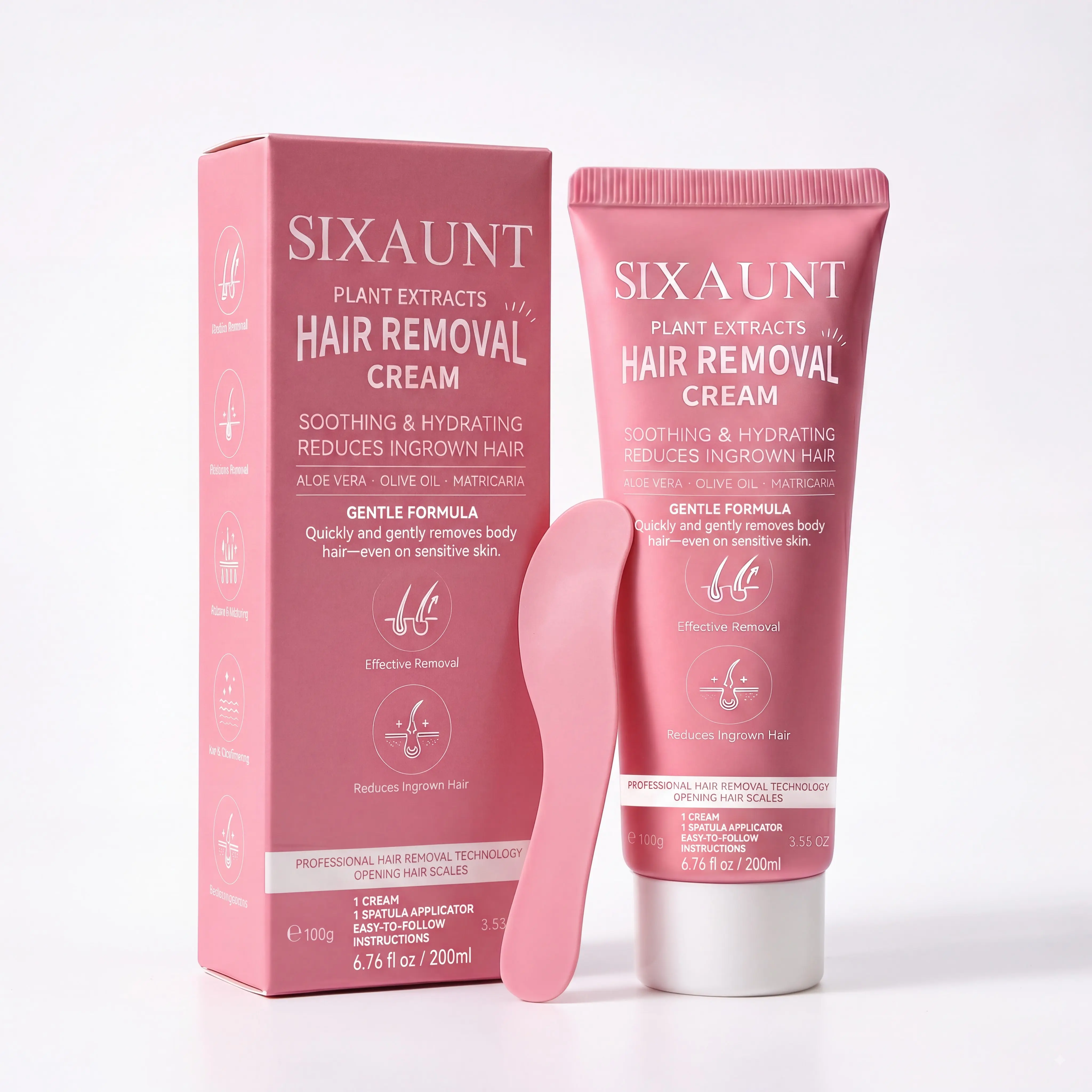 Bikini Pain-Free Hair Removal Cream for Sensitive Skin, Hypoallergenic Formula-Gentle & Fast-Acting Depilatory with Citrus Scent, Aloe & Hyaluronic Acid for Soothing Care, Suitable for Men & Women