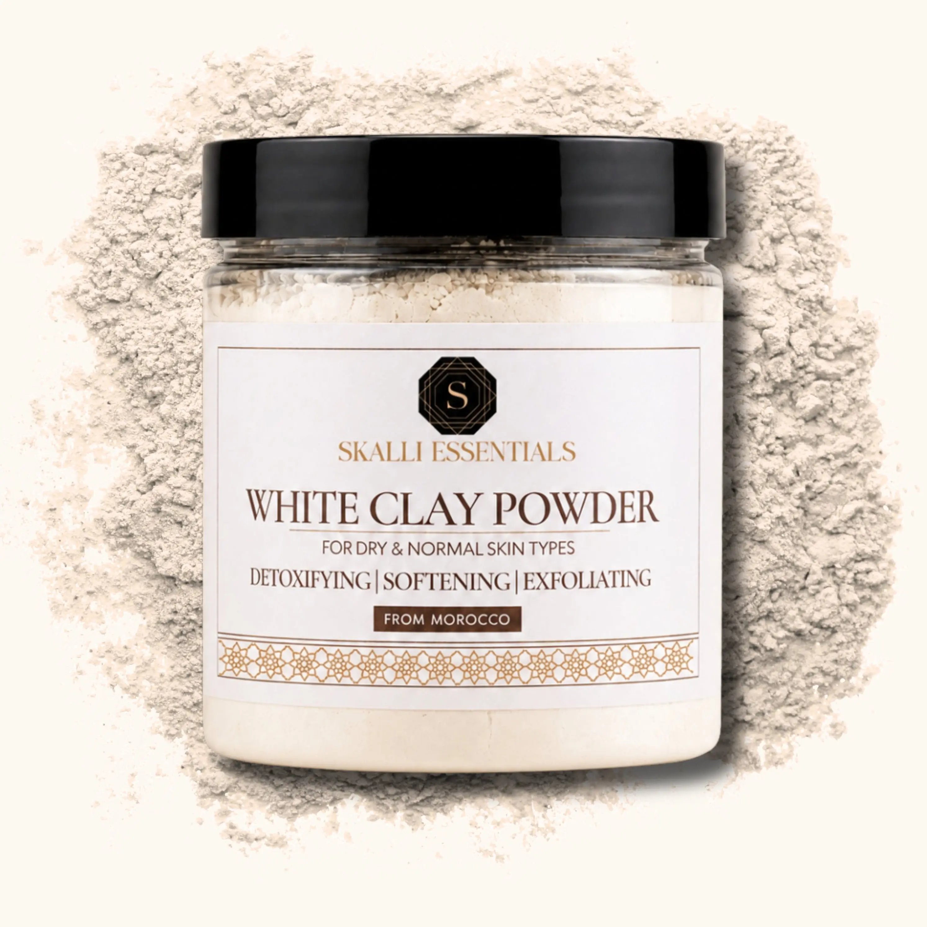 Pure Moroccan White Clay Powder for Normal to Dry Skin Pure Moroccan White Clay Powder for Normal to Dry Skin