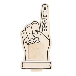 Color Your Own #1 Dad Finger Picture Frames - 12 Pc.