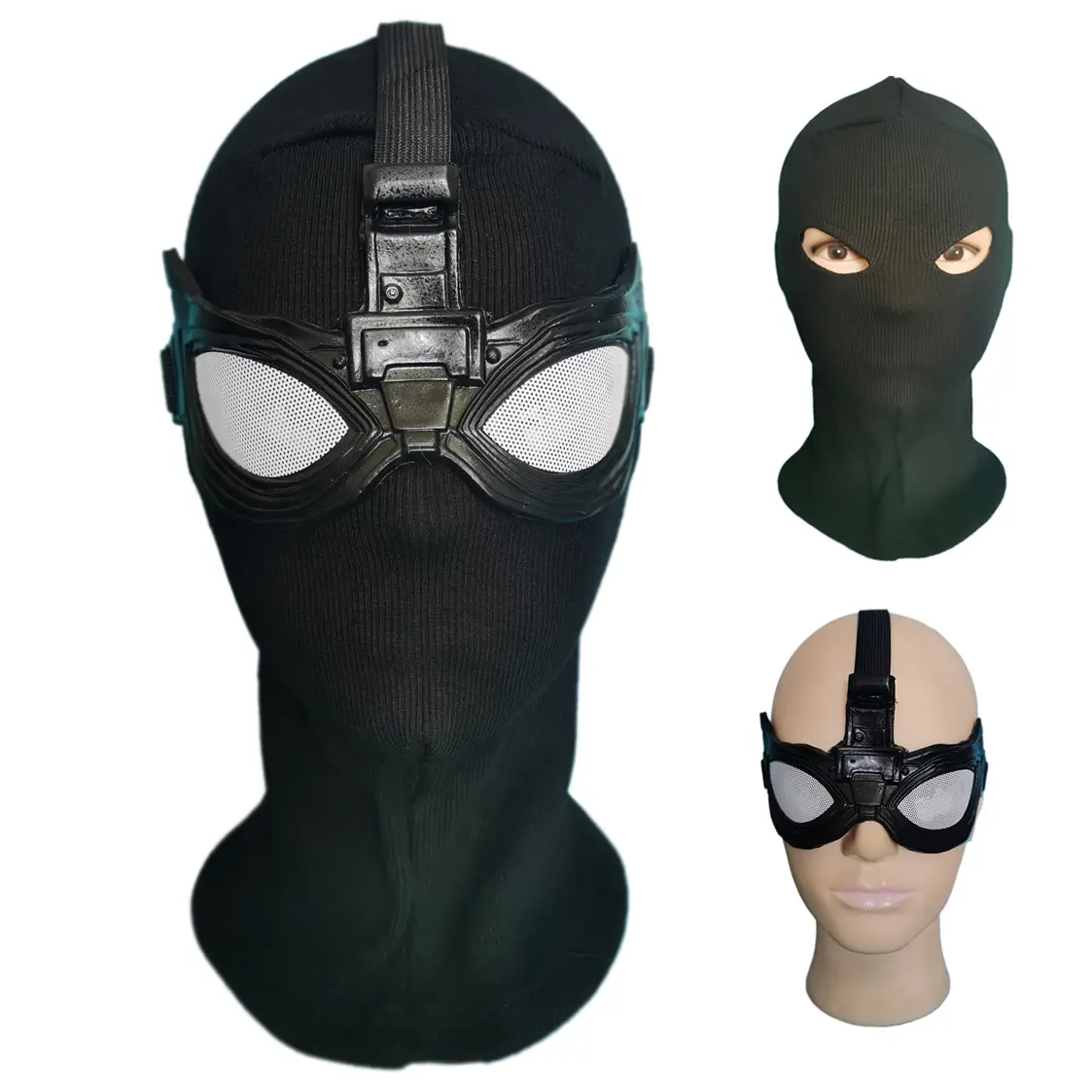 Spider Mask Nocturnal Headgear Superhero Mask High Elastic Cosplay Halloween for Adult Black
