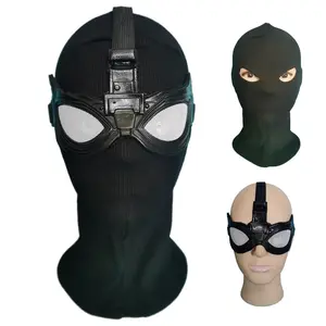 Spider Mask Nocturnal Headgear Superhero Mask Cosplay Halloween for Adult Black