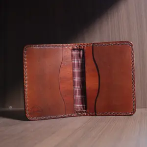 Pured Leather Slim Fold Wallet | Handmade Leather Bifold Wallet | Perfect Gift For Men and Women