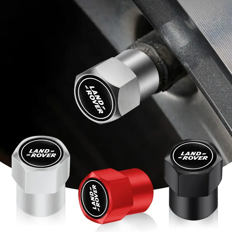 Car Wheel Tire Valve Caps Air Stem For Land Rover Range Rover Evoque Velar Defender Discovery Freelander Land Cruiser Car Accessories