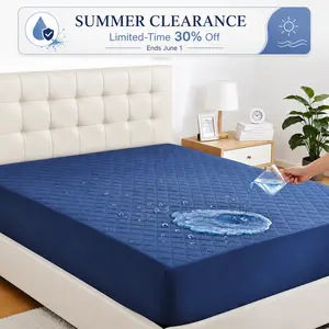 【RaybeeBrandDay】Waterproof Mattress Protector Queen Size, Washable & Durable Mattress Cover, 6-16'' Deep Pocket Mattress Pad , Fitted Sheet For Bedroom, Guest Room, Collage Dorm,Hotel,Dust Proof