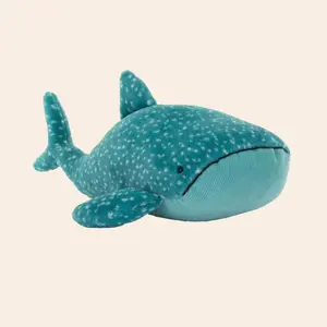 Gobfrey Whale Shark Plush Doll - Cute Round Stuffed Animal Toy - Soft Kawaii Sea Creature Pillow - Adorable Marine Life Figure for Kids & Ocean Lovers