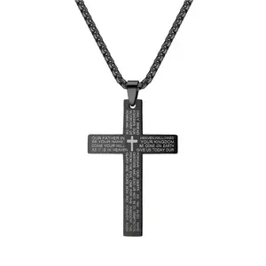2026 Stainless Steel Christian Cross Pendant Minimalist Stylish Car Ornament Necklace Fine Craftsmanship Unisex Modern Fashion Style