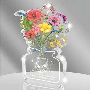 Acrylic Thank You Gift for Women, Inspirational Christmas Birthday Present, Ideal for Female Colleagues Friends Teachers Nurses Bosses Employees