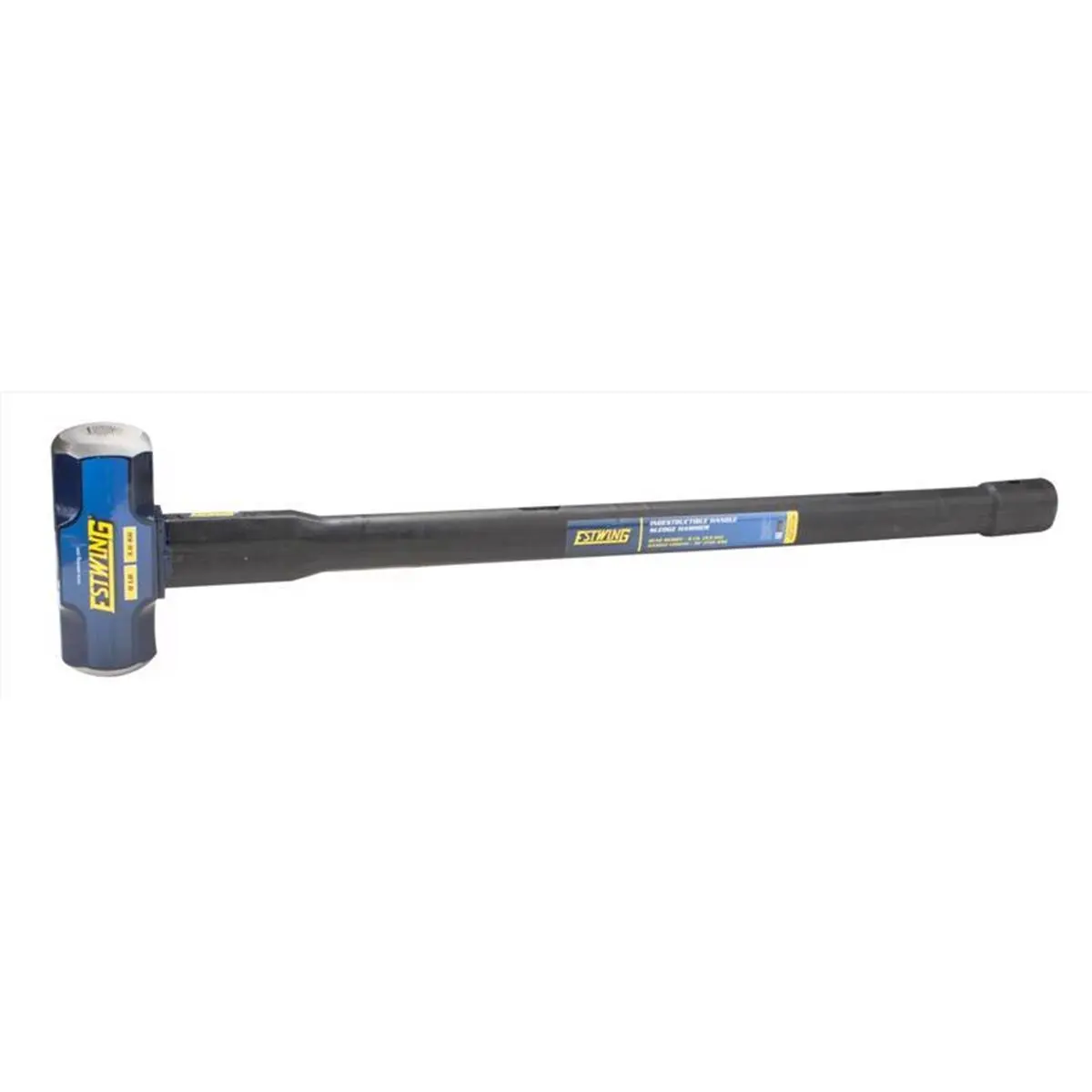 Estwing 7033669 Forged Steel Head Straight Sledgehammer, 8 lbs, 30 in. Non-Slip Ergonomic Handle, High-Durability Heavy-Duty Hand Tool for Demolition, Construction, Geology