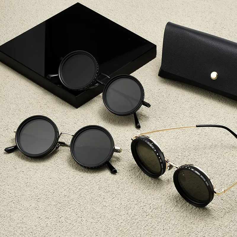 2025 High-end ND filter 1-9 Lens Adaptive Sunglasses for Driving Fishing Traveling Modern Frames Evewea Filter Adiustable Polarized Lens .UV-400 Protection