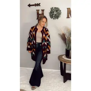 Chevron Knitted Cardigan