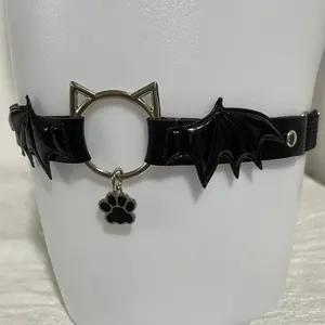 Gothic Devil Wings Cat Claw Pendant Leather Leg Ring Leg Strap for Girls Subculture JK Sexy Thigh Accessory