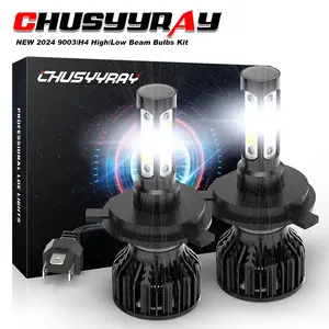 For Jeep Wrangler JK LJ TJ CJ DOT Pair 9003/H4 LED Headlight Hi/Lo Beam Bulb DRL