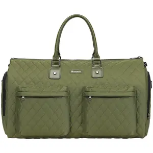 Womens Convertible Garment Bags for Travel, Modoker Waterproof Carry On Bag Garment Duffel Bag - 2 in 1 Hanging Suitcase Suit Travel Luggage Bag,45lL Capacity