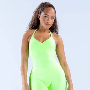 Dfyne Impact Longline Strappy Top with Built-inBra, Removable Pads, High Stretch Fabric, HalterNeck, Comfortable Fit, Versatile Stylish Design