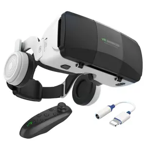 3D VR Glasses Virtual Reality Headset for iPhone Android Smartphone 4.7-7.8 inches 2023 Newest Vr Headset Set with Controller and Headphones for Video Movies & Games for Men/Kids