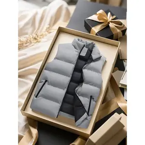 Men's Lightweight Casual Vest Gilet, Foldable Design for Autumn & Winter, Warm & Comfortable Daily Wear, Perfect for Storage