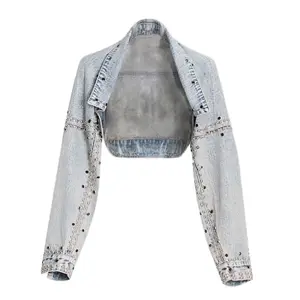 Studded & Snatched Denim Bolero