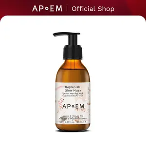 [New] APoEM Replenish Glow Mask | face masks skincare for instant plumping, deep hydration & firming | smoothing fine lines, brightening & antioxidant protection | Spanish skincare, 150ml