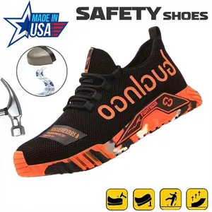 Closed Boy Professional Breathable Safety Shoes with Anti-Impact Composite Toe, Stiletto-Proof, and Puncture Resistant for Airport Ground Handling Staff