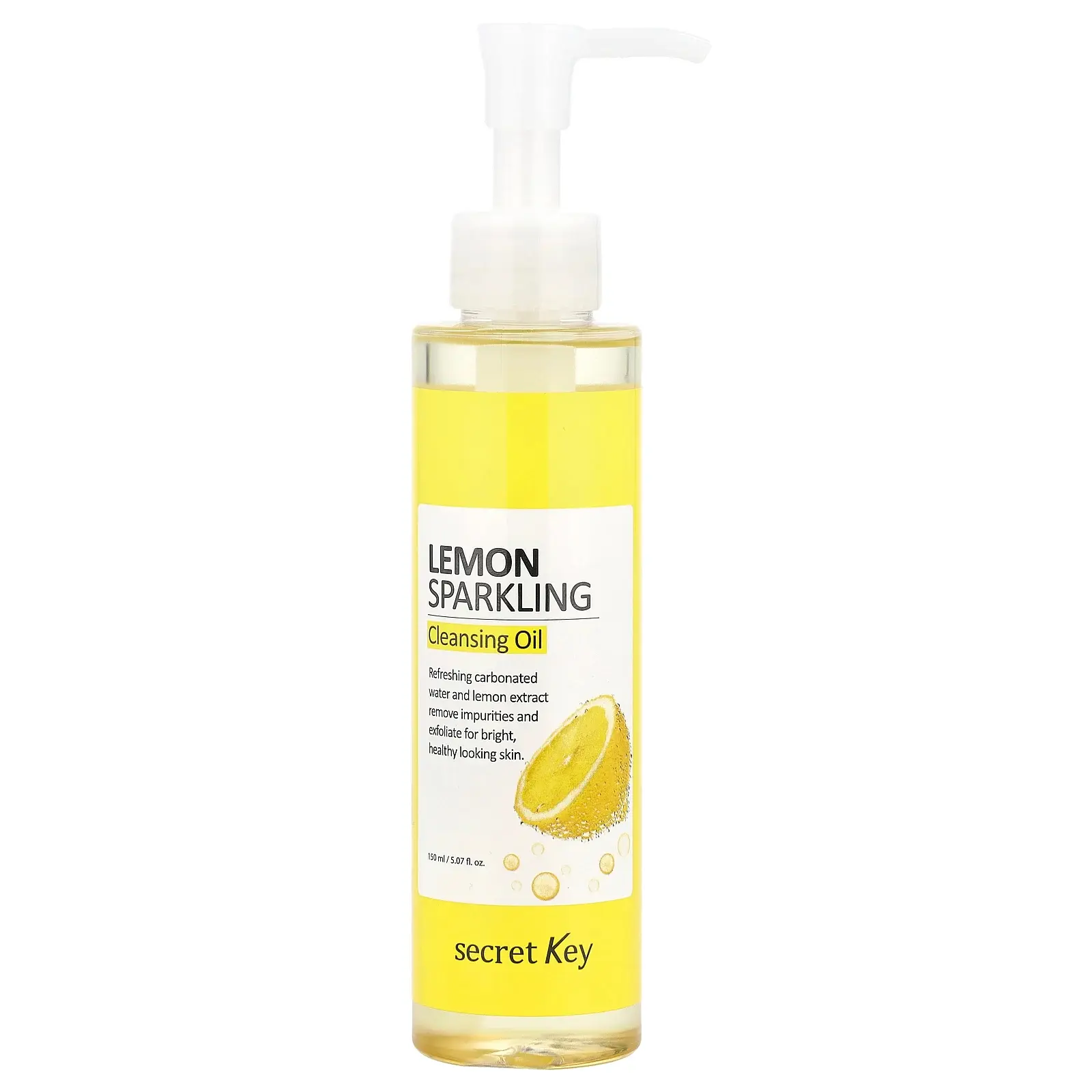 Secret Key Lemon Sparkling Cleansing Oil,  5.07 fl oz (150 ml)