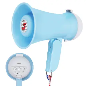 5Core Megaphone 15W Bull Horn Kids PA Speaker w 400 Yards Range Siren Lightweight Loud Mini Megafono