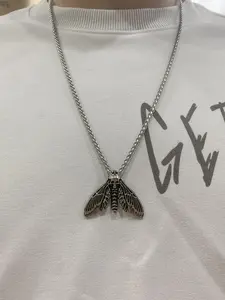 Summer Insect Gothic Vintage Dragonfly Pendant Matching Necklace for Men, Casual Punk Grunge Jewelry, Vintage Retro Y2k Goth Accessories for Men for Party, Daily Clothing Decor As Xmas Gift, Casual Trendy Jewelry