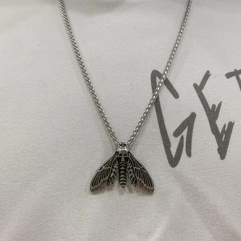 Summer Insect Gothic Vintage Dragonfly Pendant Necklace for Men, Punk Style Necklace, Casual Punk Grunge Jewelry, Vintage Retro Y2k Goth Accessories for Men for Party, Daily Decor As Xmas Gift, Trendy Jewelry