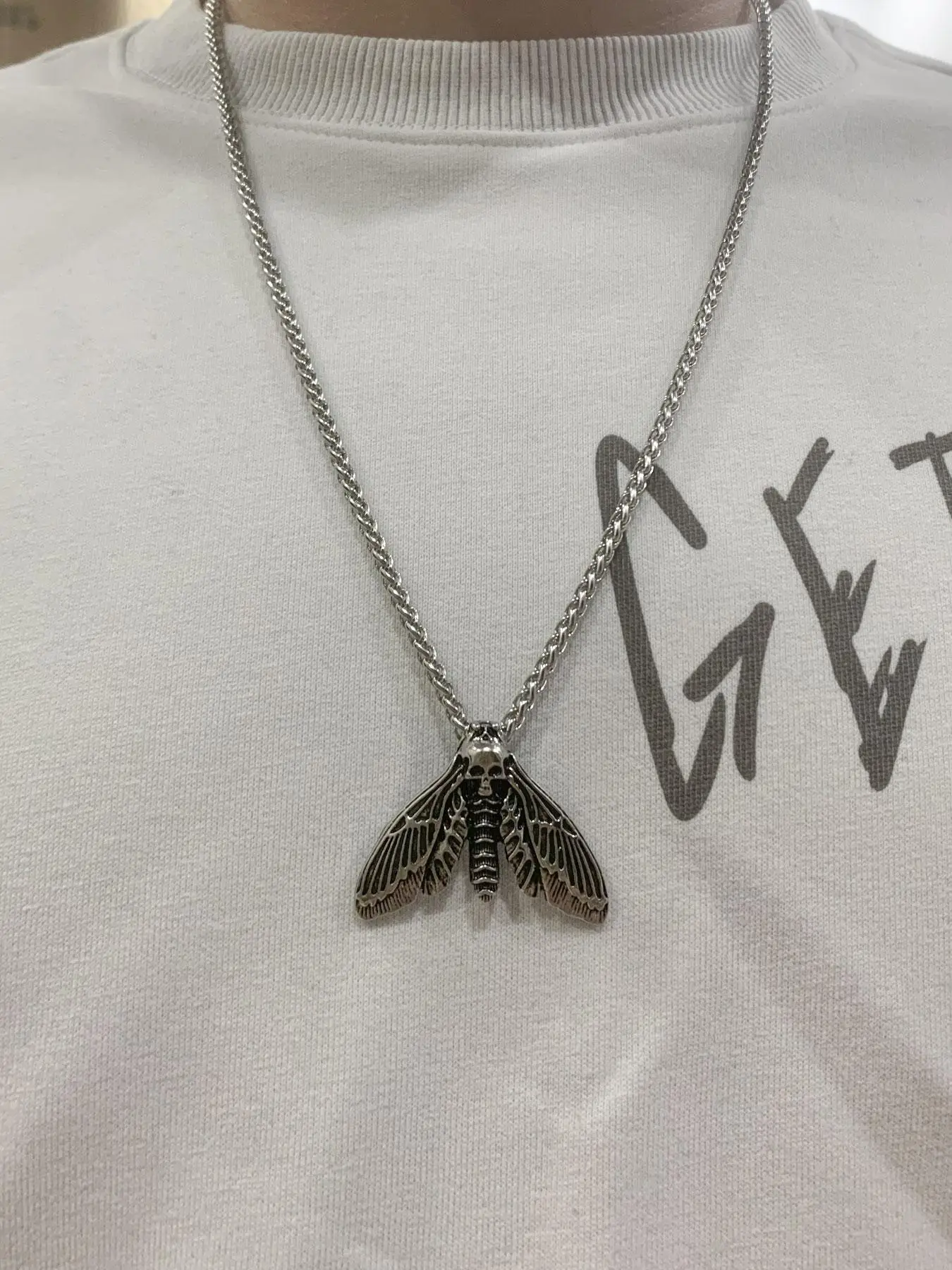 Summer Insect Pendant Matching Necklace for Men, Casual Punk Grunge Jewelry, Vintage Retro Y2k Goth Accessories for Men for Party, Daily Clothing Deco