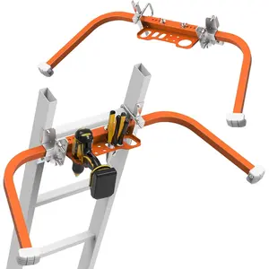 Ladder Stabilizer,Wing Span/Wall Extension Ladder Standoff Arms,Extension Ladder Accessory for Roof Gutter Guard,Heavy Duty Extension Ladder Stabilizer for Roof Ladders Gutter (Orange)