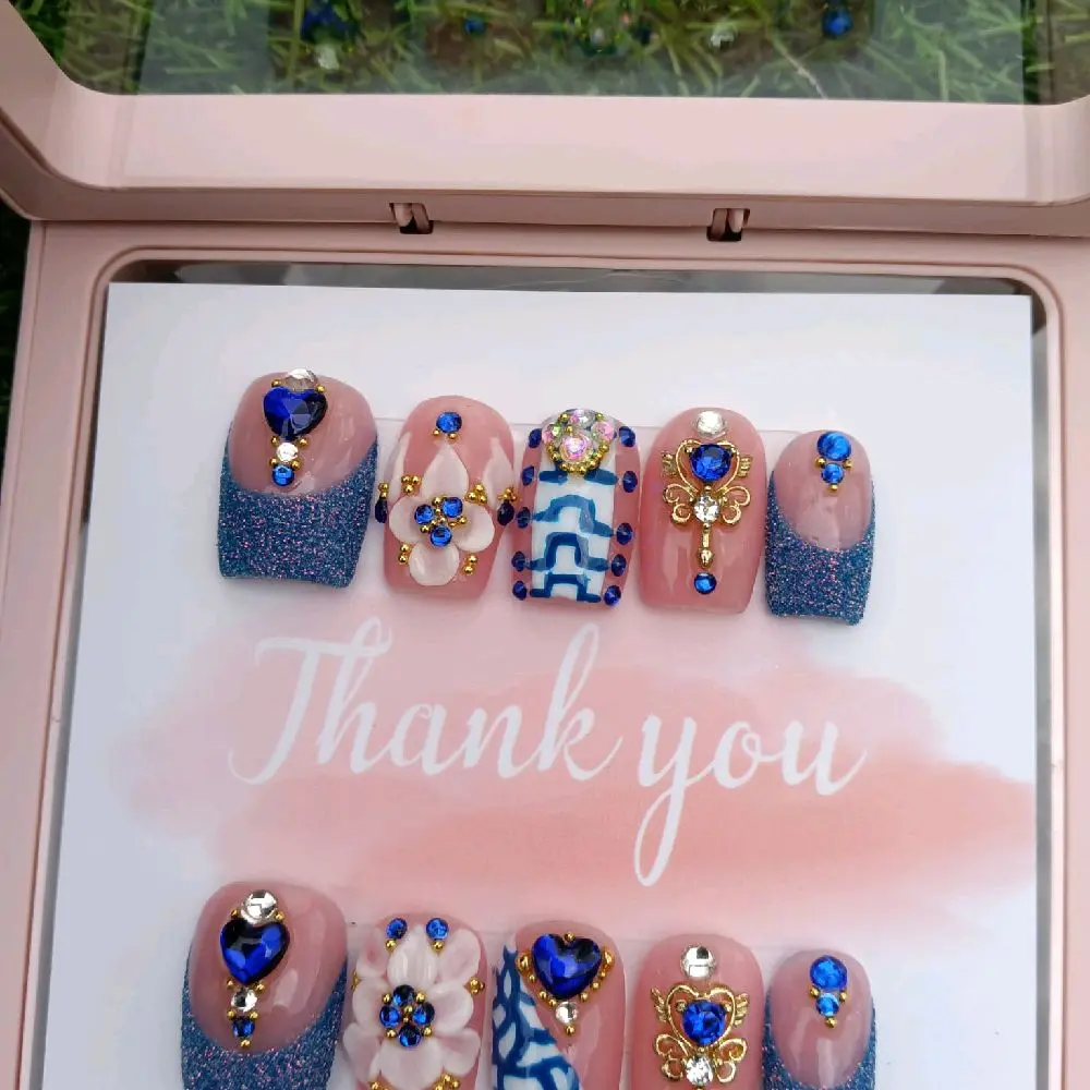 Short Square Nails - Assorted Designs with Unique Styles and Unique Shapes - Thank You! Product
