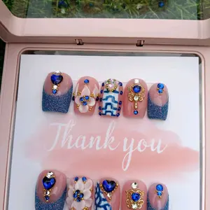 Short Square Nails - Assorted Designs with Unique Styles and Unique Shapes - Thank You! Product