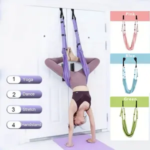 Elastic Yoga Stretching Rope, Durable & Portable Design, Perfect for Home Gym Workouts, Available in Blue Colors, Home Pilates Equipment