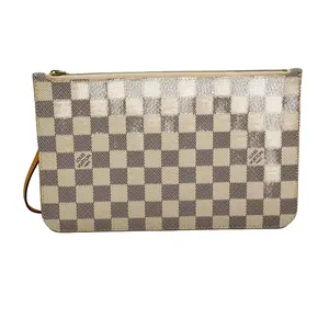 Pre-owned Louis Vuitton Canvas Small Leather Goods Azur Neverfull GM Pochette