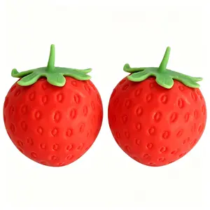 Strawberry Squishy, Realistic Strawberry Stress Ball, Squeezable Toy Fruit Ball,Party Favor Slow Rise Pressure Release Toy Adults