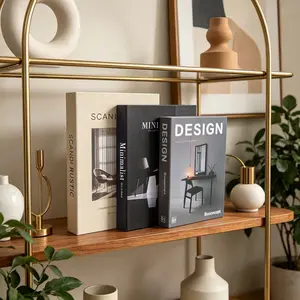 3pcs Nordic Style Home Decor Fake Book Boxes, Coffee Table Decoration, Office Desk Props, Photo Prop Books, Hotel Front Desk Decor