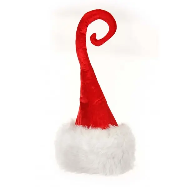 Curly Q Santa Plush Costume Hat