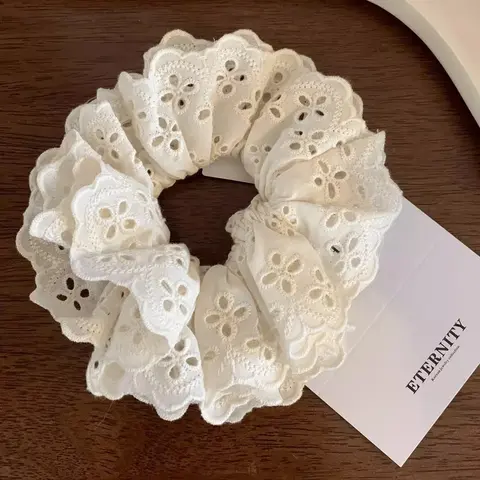 Unique French Lace Hollow Out Hair Tie for Women, Perfect Daily Accessory, Fashionable Headband Suitable for All Occasions, Hair Scrunchie