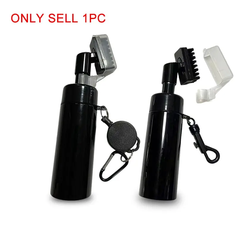 2 in 1 Golf Club Cleaning Brush with Water Spray Bottle, 1 Count Portable Golf Club Cleaning Tool, Professional Golf Accessories, Golf Supply for Home & Outdoor
