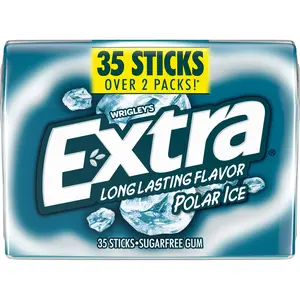 Extra Polar Ice Sugar Free Chewing Gum - 35 Count Pack Snack and Bubblegum chew gum