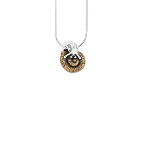 Escargeaux Snail Bronze Shell Pendant