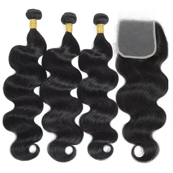 Body Wave Hair Bundles with 4X4 Closure