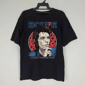 BOWIE '72 TOUR VINTAGE BLACK T-SHIRT