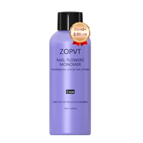 Acrylic Nail Liquid Monomer 75ML, Professional Nail Art Extension Gel, Poly Extension Gel, Nail Extension Diy, Easy Application, Long-Lasting Shine, Perfect for Home Use, Nail Art Tool, Nail Art Products