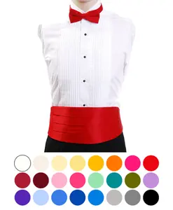 Umo Lorenzo Poly Satin Bow Tie & Cummerbund Set