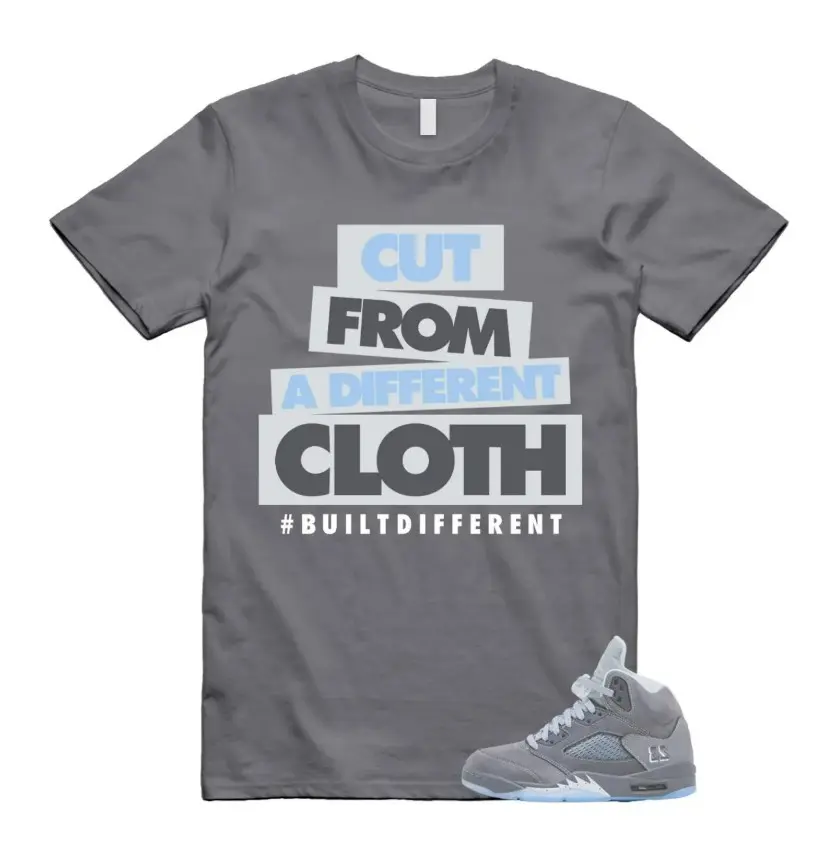 Shirt to match AJ 5 Wolf Grey, Wolf Grey 5 T-Shirt, Fashion Clothes,  Design Printed T-Shirt, Summer T shirt 100% Cotton, Full Size S-5XL