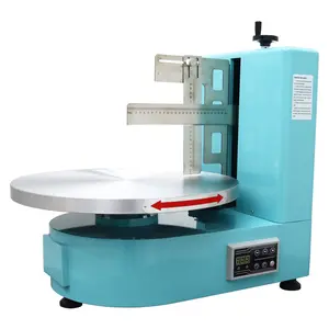 Yokoma Cake Butter Cream Spreading Coating Smearing Machine with Graduated Scraper 40-180RPM Rotating Speed for 4-12in Cake Utensils Bakeware
